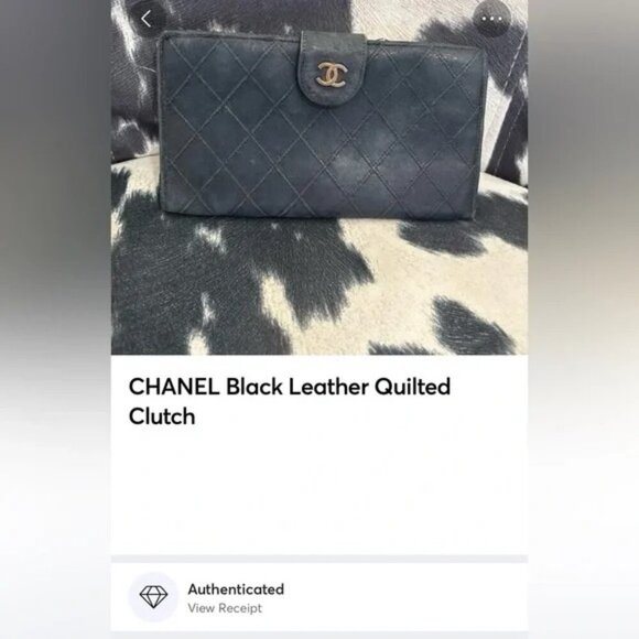 Chanel Vintage Black Quilted Lambskin Leather Wallet and Chanel Shopping Bag - Picture 15 of 15